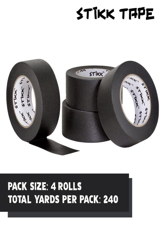 STIKK Painters Tape - 4pk Black Painter Tape - 2 inch x 60 Yards - Paint Tape for Painting, Edges, Trim, Ceilings - Masking Tape for DIY Paint Projects - Residue-Free Painting Tape - Image 3